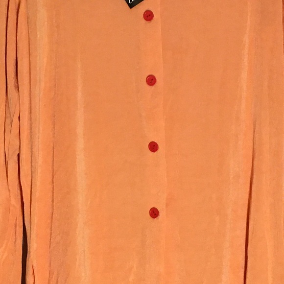 CAROLYN STRAUSS Collection Coral Cardigan Size M - Picture 8 of 9